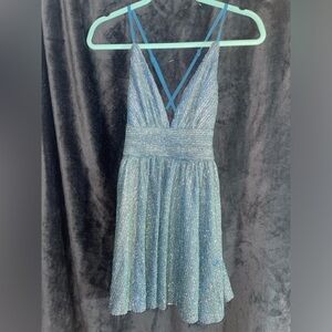 Lulus sparkly blue mini dress